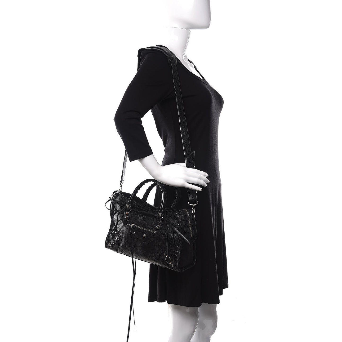 Agneau Classic Silver Hardware S City Black