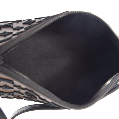 Louis Vuitton Monogram Tuffetage Triangle Messenger Black 6 of 12