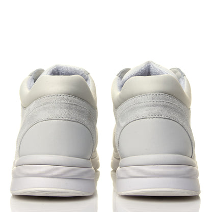 Chanel Suede Calfskin Fabric CC Sneakers 40.5 White 5 of 6