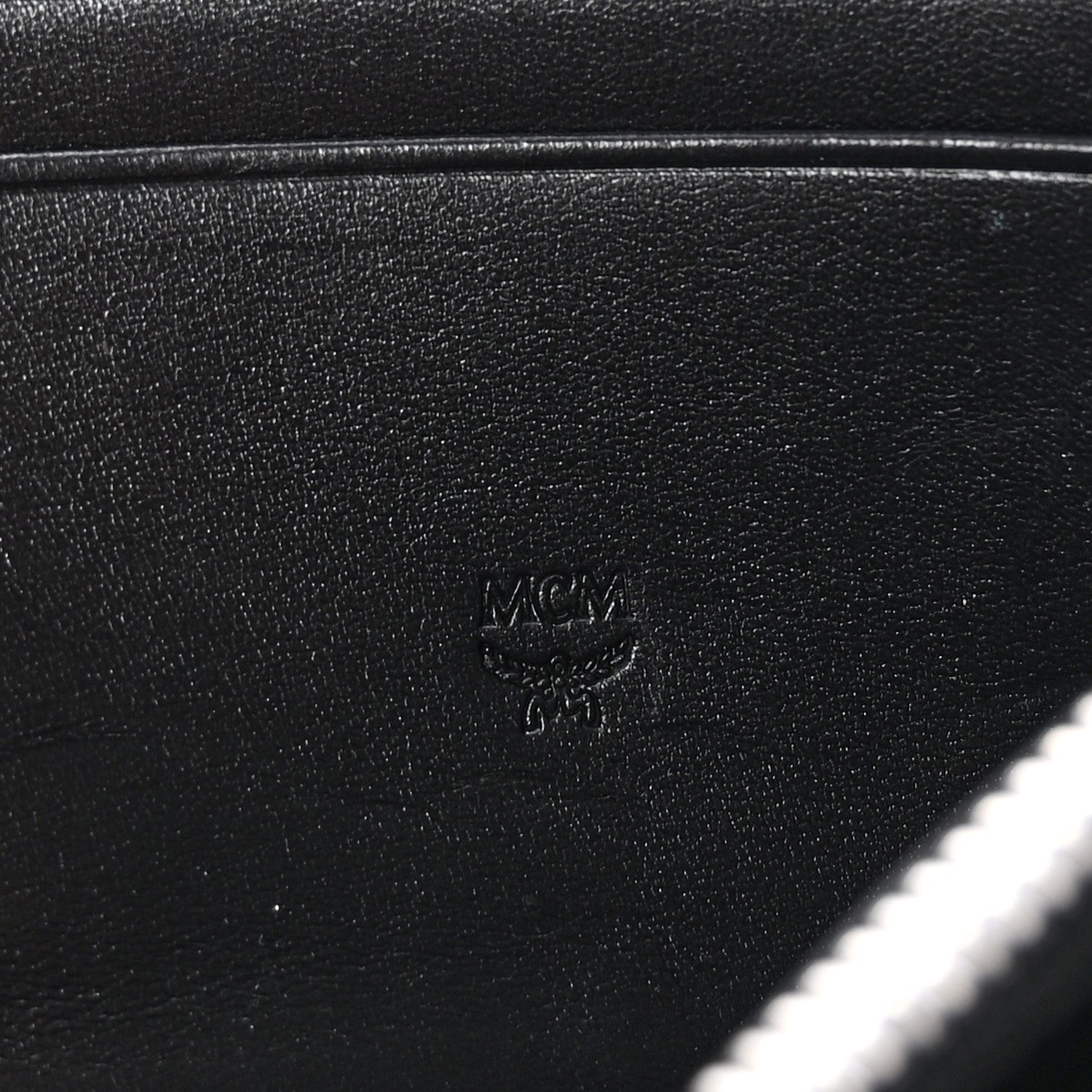 MCM Visetos Large Zip Around Wallet Black 6 of 6