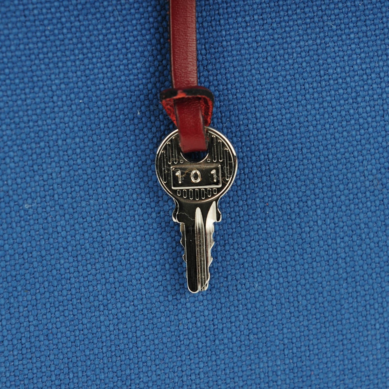 Hermes Military Toile Vache Hunter Herbag Zip PM 31 Bleu Agate Rouge H 10 of 12