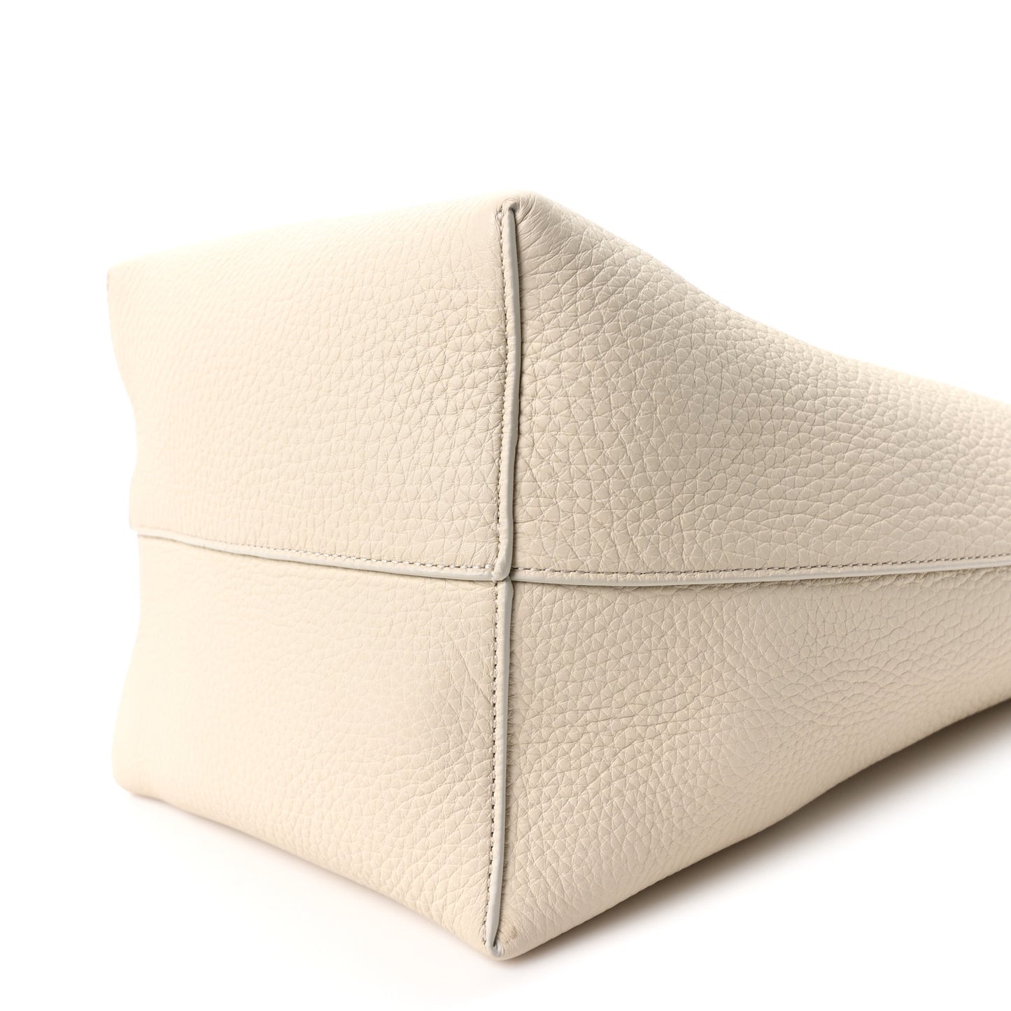 Grained Calfskin Medium N/S Park Tote Ivory