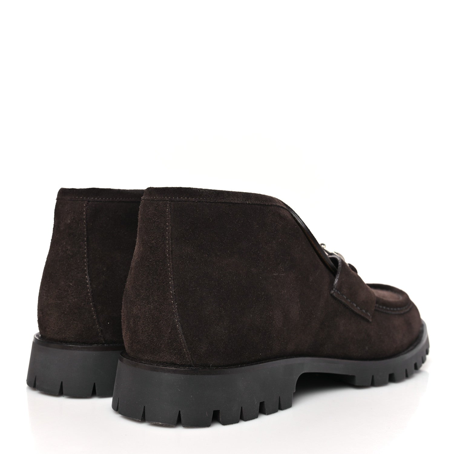 Gucci Suede Mens Horsebit Ankle Boots 12 Night Cocoa 5 of 10