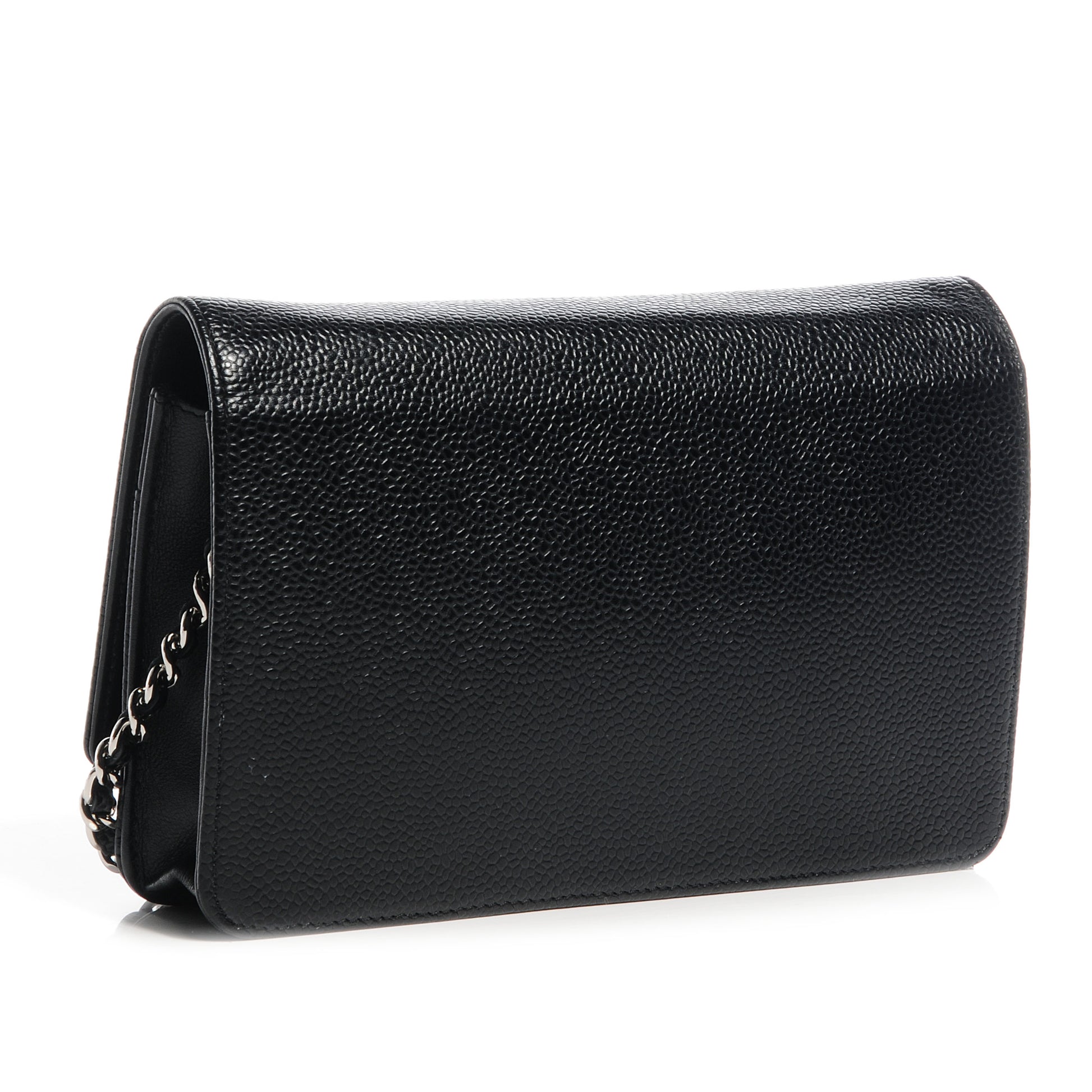 Chanel Caviar Timeless CC Wallet on Chain WOC Black 3 of 9