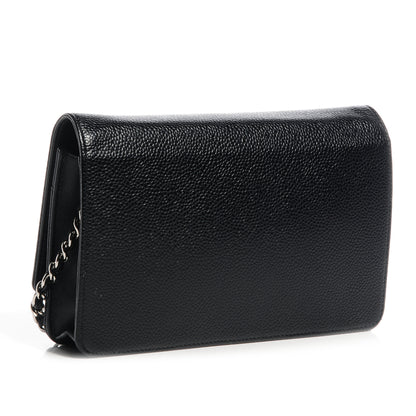 Chanel Caviar Timeless CC Wallet on Chain WOC Black 3 of 9