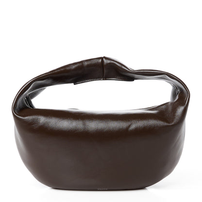 Khaite Crackle Patent Medium Olivia Hobo Chestnut 1 of 10