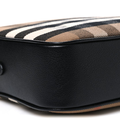 Burberry Giant Check Calfskin Large Camera Bag Black 10 of 11