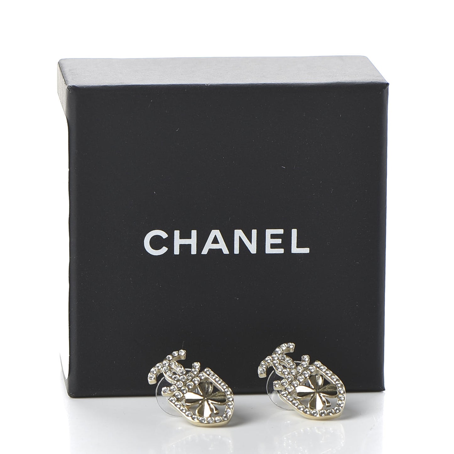 Crystal CC Sergeant Chanel Earrings Gold