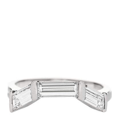 Tiffany Platinum Diamond Three Baguette Ring 50 5.5 1 of 6