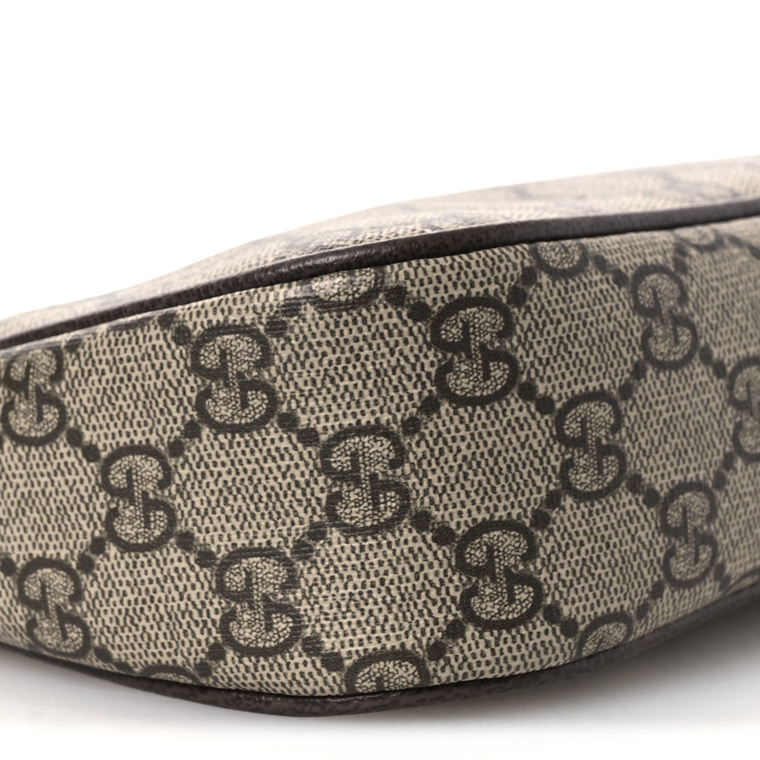 Gucci GG Supreme Monogram Textured Dollar Calfskin Web Small Ophidia GG Handbag Beige Ebony New Acero 9 of 11
