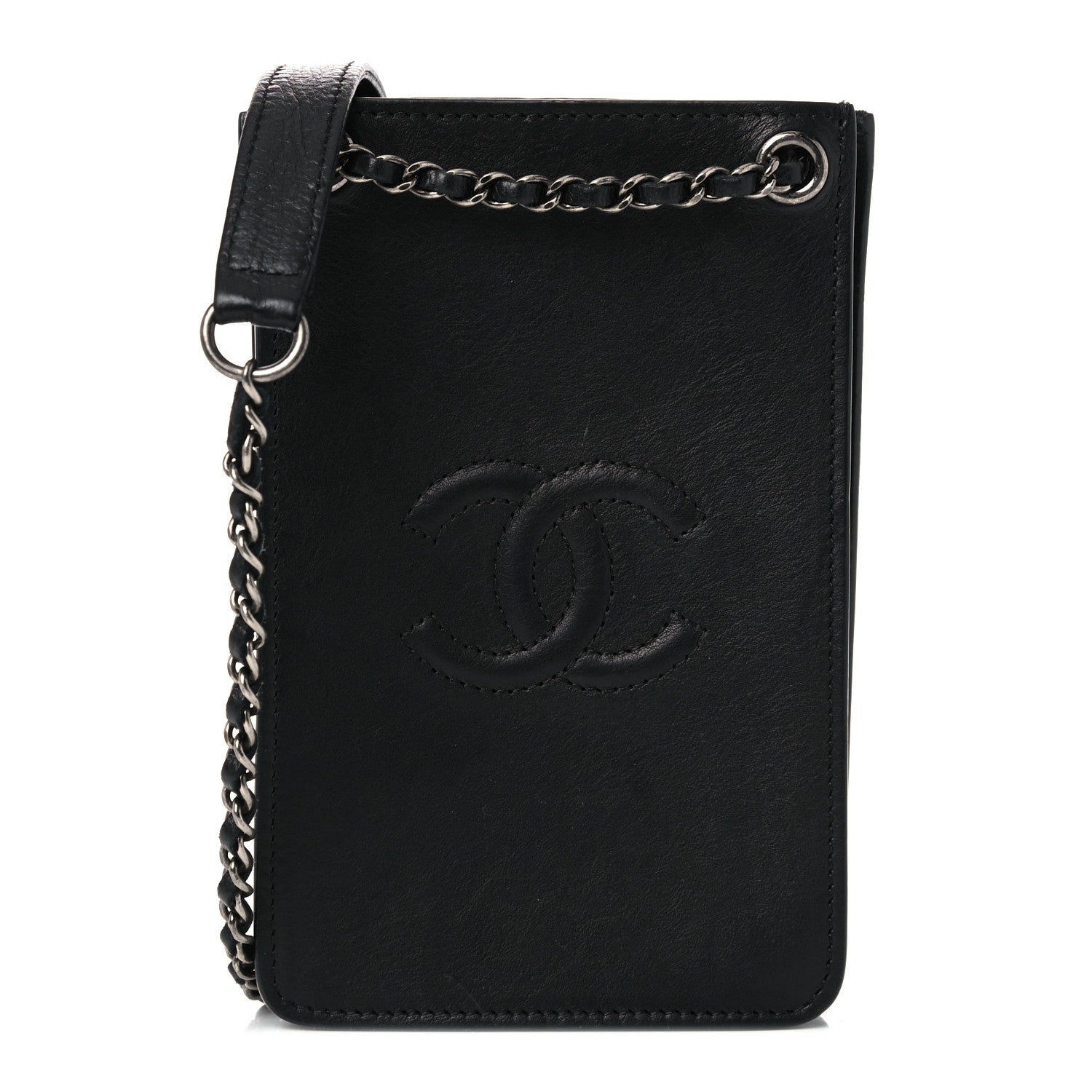 Chanel Calfskin CC Phone Holder Crossbody Black 1 of 11