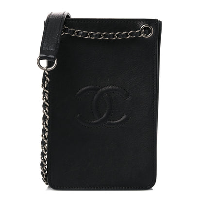 Chanel Calfskin CC Phone Holder Crossbody Black 1 of 11
