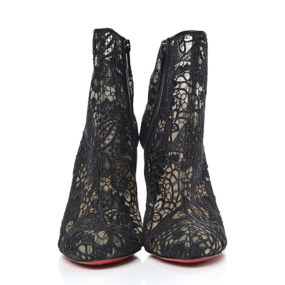 Christian Louboutin Mesh Guipure Wax Lace Kid Miss Tennis 100 Ankle Boots 35.5 Black 3 of 7