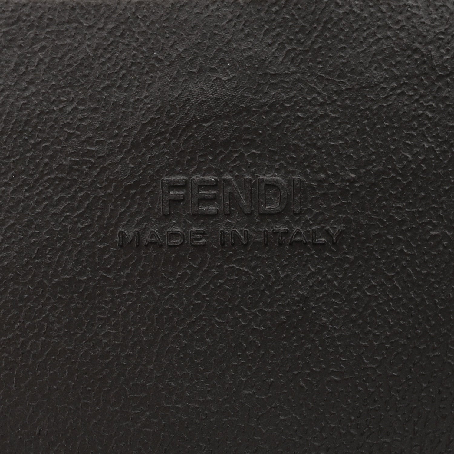 Fendi Calfskin FF 1974 Embossed Help Bag Maya Black Sunflower 4 of 5