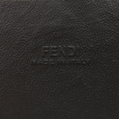 Fendi Calfskin FF 1974 Embossed Help Bag Maya Black Sunflower 4 of 5