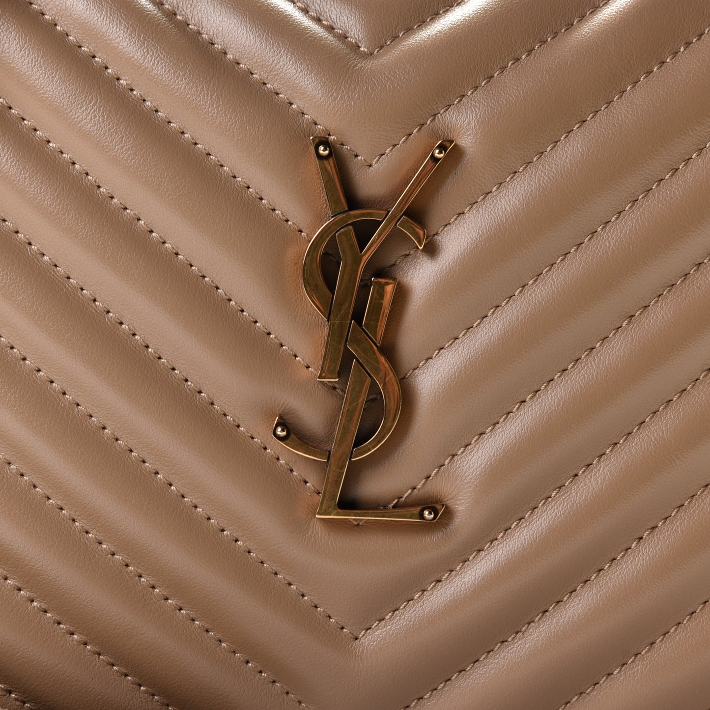 Calfskin Matelasse Monogram Lou Camera Bag Dark Beige