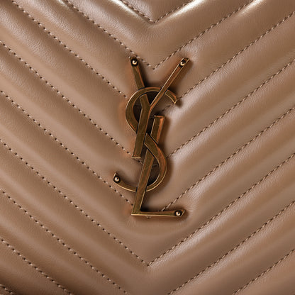 Saint Laurent Calfskin Matelasse Monogram Lou Camera Bag Dark Beige 6 of 9