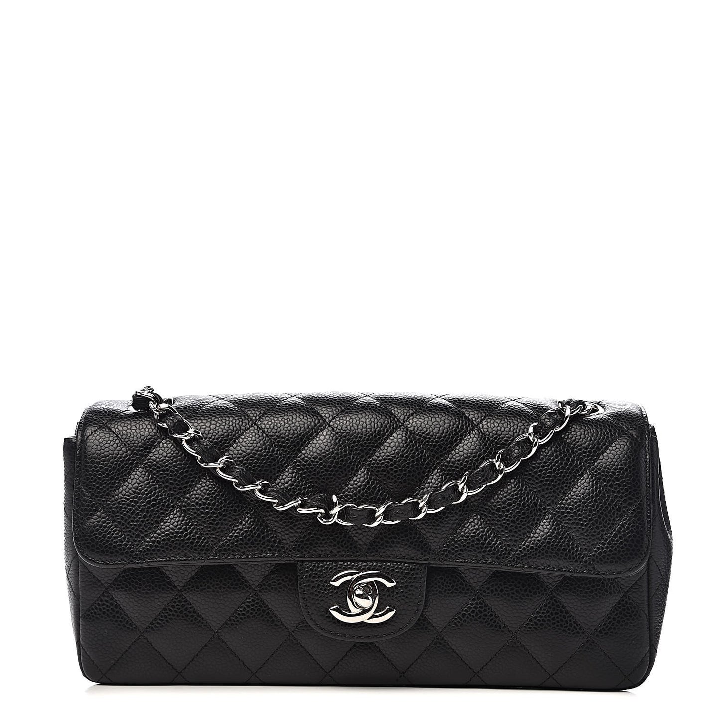 Caviar Quilted East West Flap Black