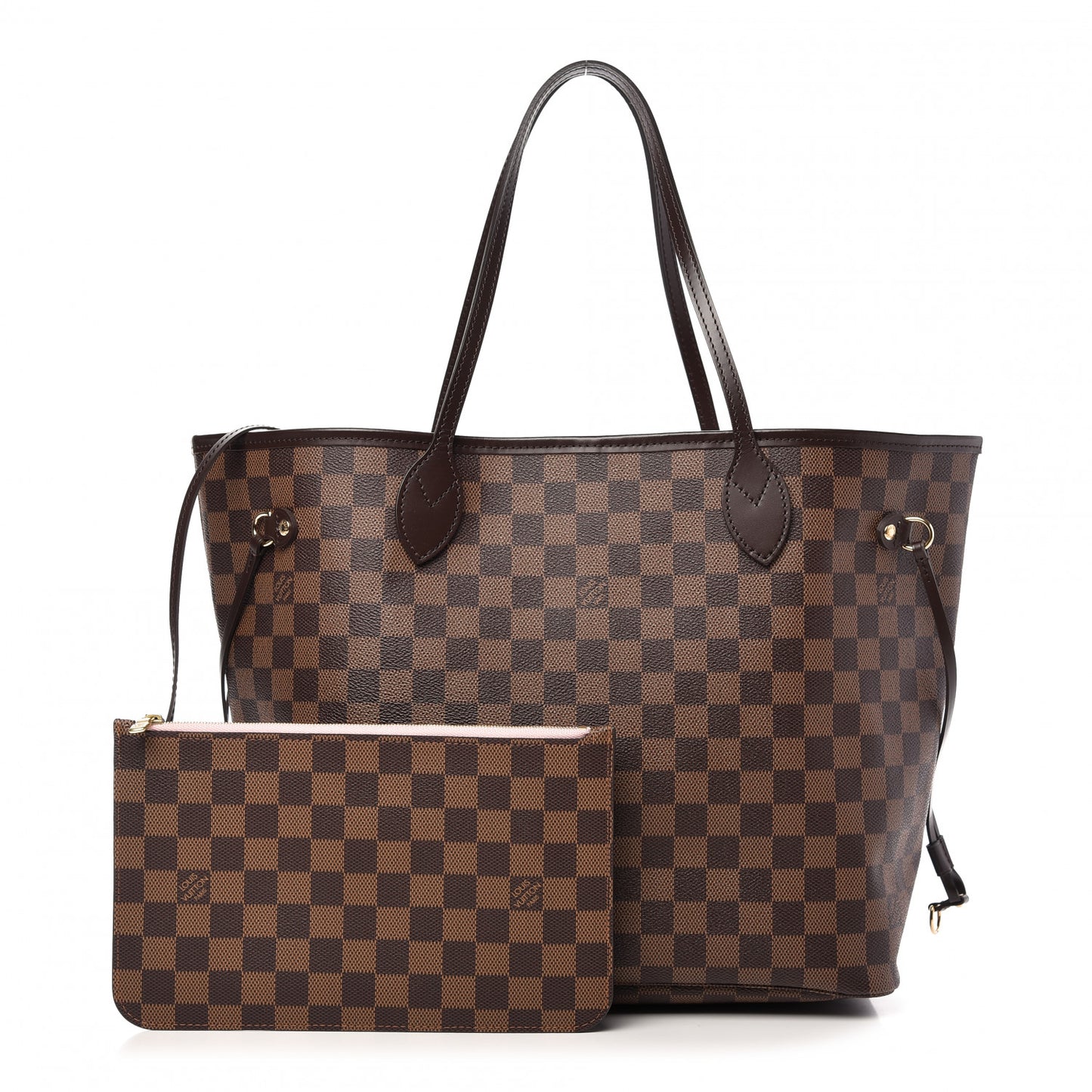 Damier Ebene Neo Neverfull MM Rose Ballerine