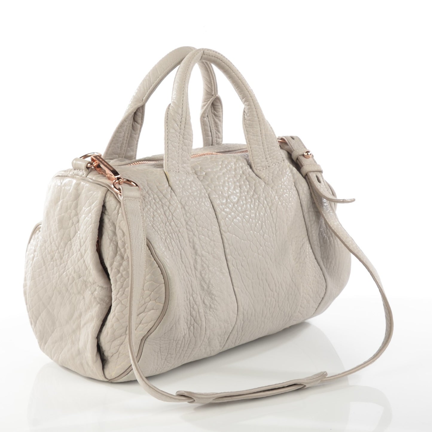 Pebbled Lambskin Rocco Lilac Rose Gold Hardware