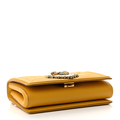Dolce & Gabbana Calfskin Medium Devotion Crossbody Bag Yellow 5 of 9
