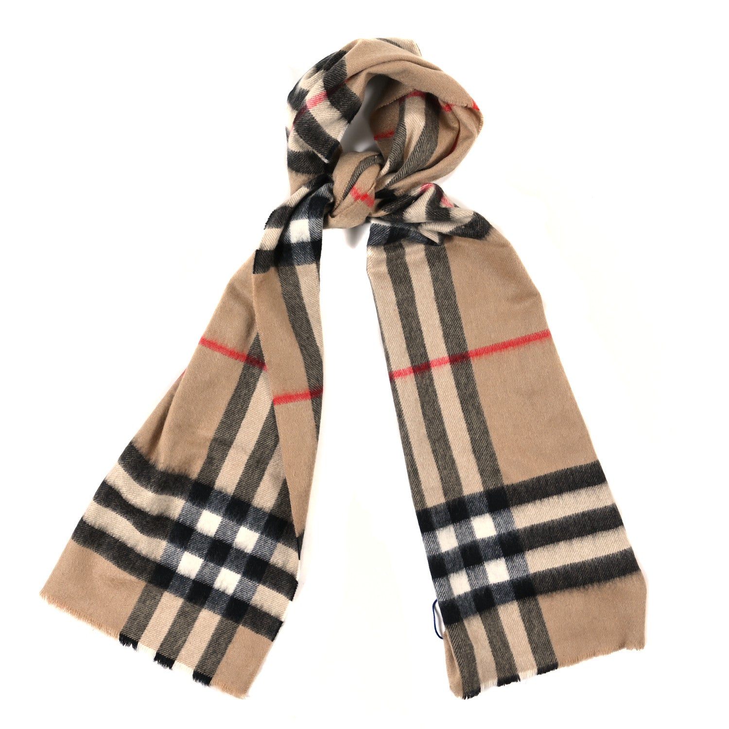 Burberry Cashmere Giant Check Scarf Archive Beige 1 of 3