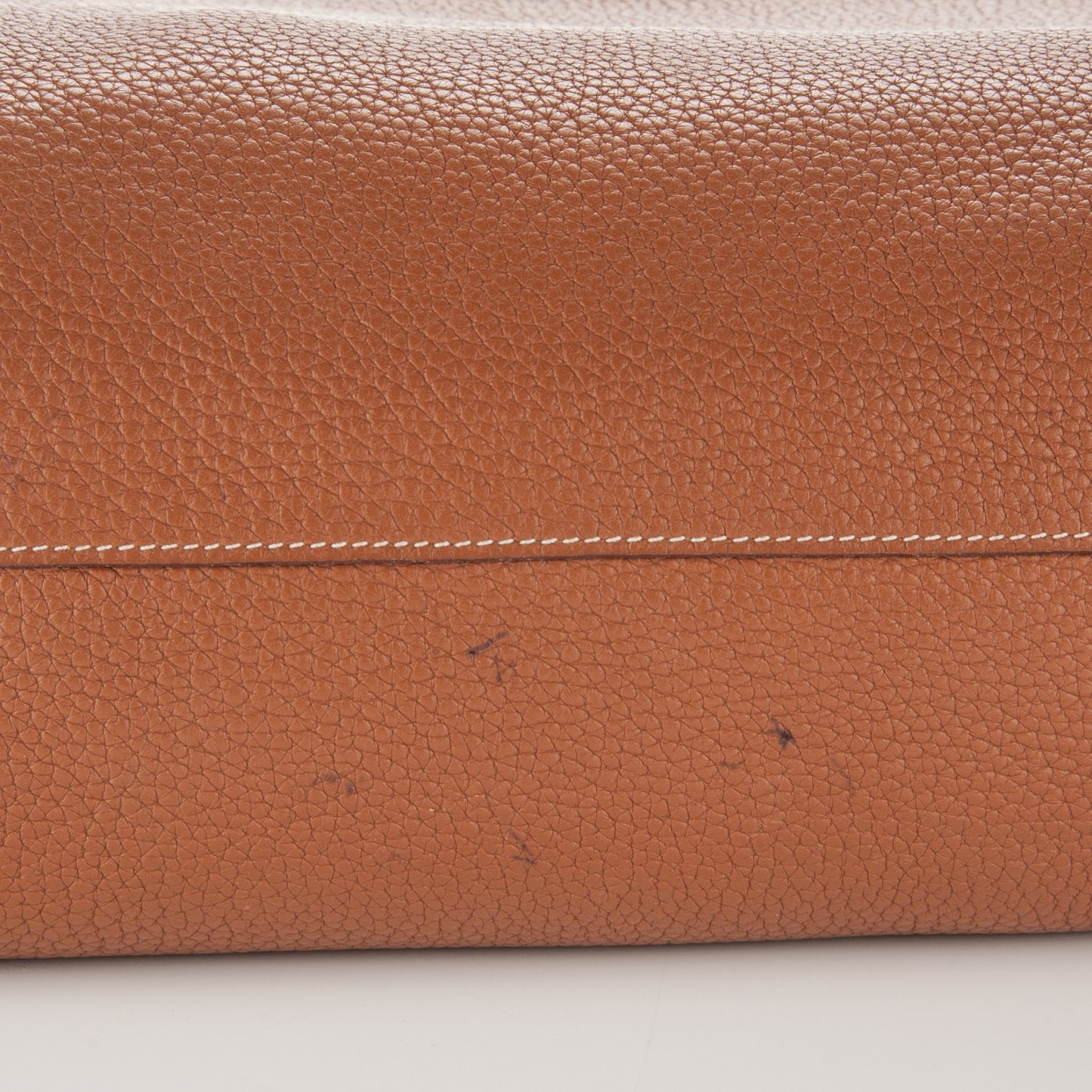 Taurillon Clemence Double Sens 36 Reversible Tote Gold Orange