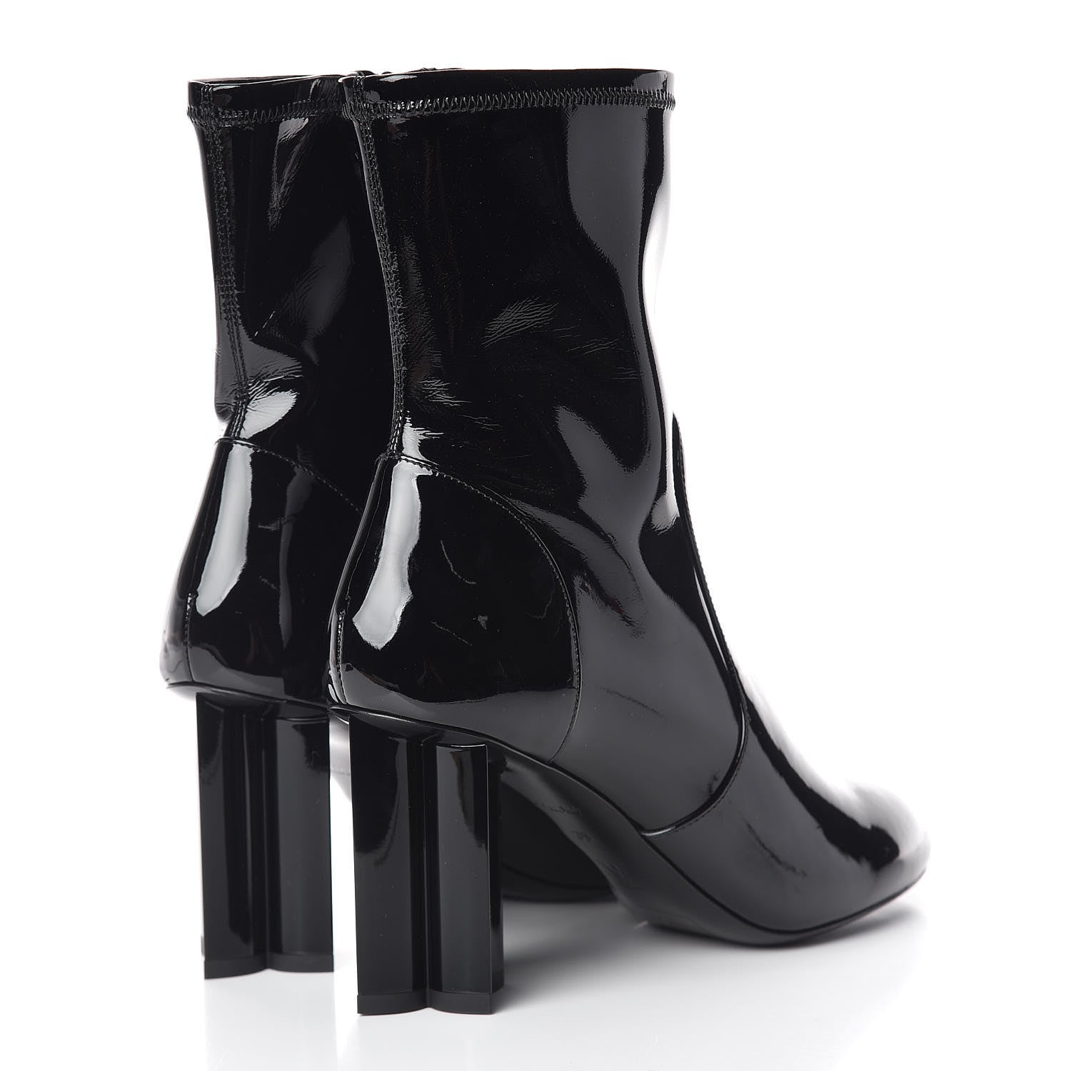 Louis Vuitton Patent Silhouette Ankle Boots 39 Black 4 of 7