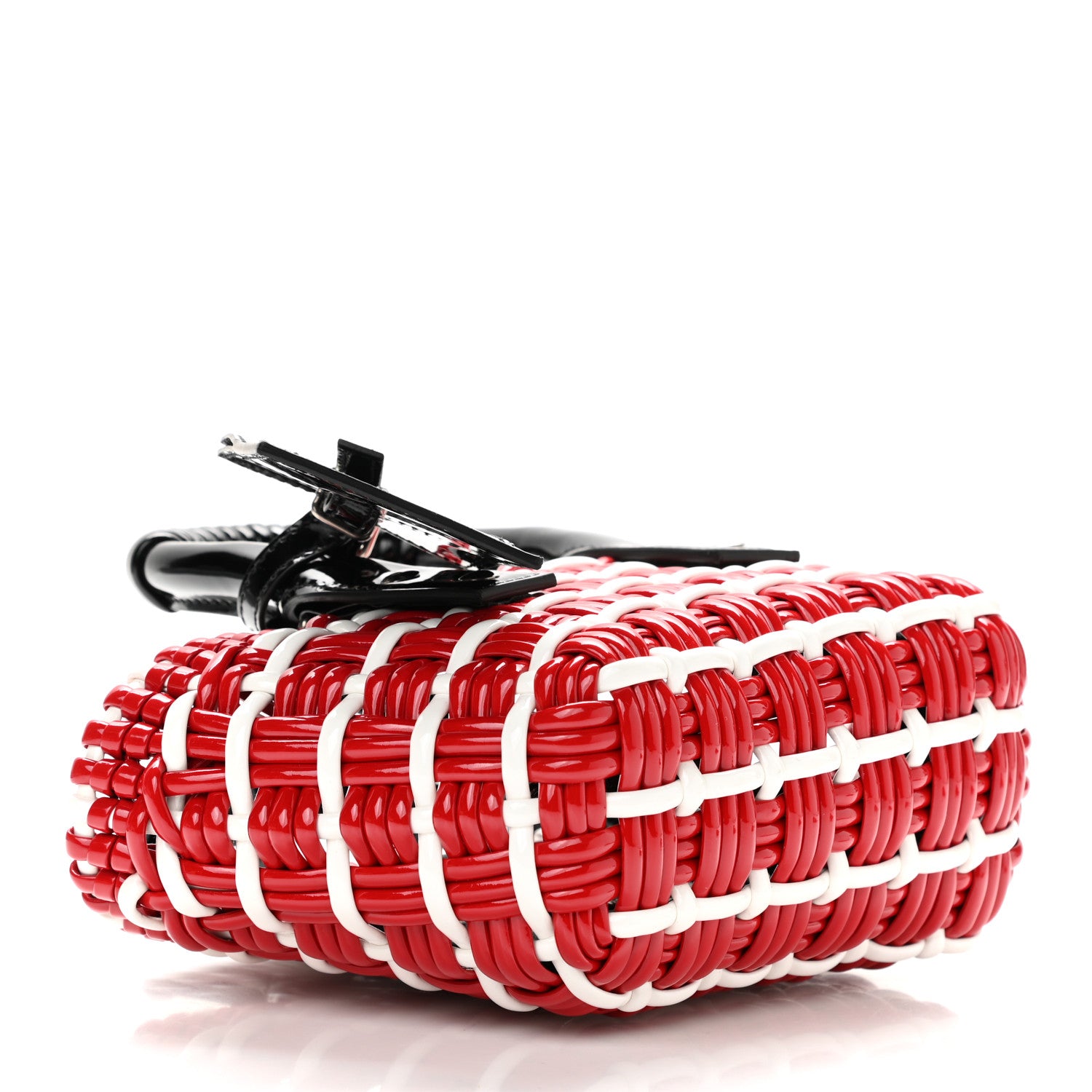 Balenciaga Faux Calfskin XXS Bistro Basket Red White 4 of 10