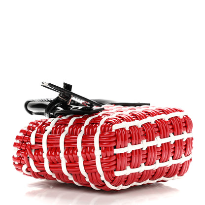 Balenciaga Faux Calfskin XXS Bistro Basket Red White 4 of 10