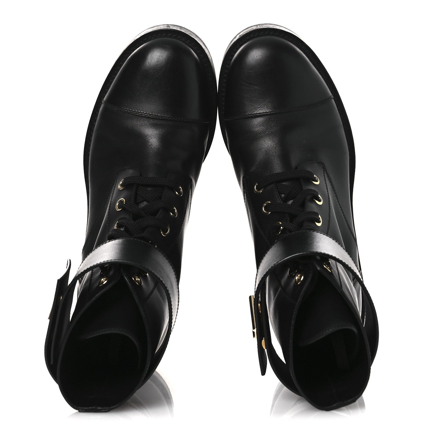Louis Vuitton Calfskin Wonderland Ranger Boots 37.5 Black 2 of 11