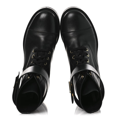 Louis Vuitton Calfskin Wonderland Ranger Boots 37.5 Black 2 of 11