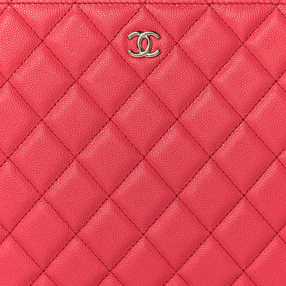 Chanel Caviar Quilted Medium Cosmetic Case Dark Pink 8 of 10