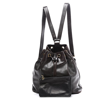 Chanel Lambskin CC Drawstring Backpack Black 2 of 11