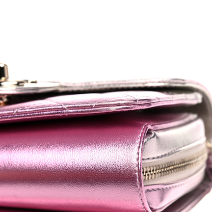 Chanel Metallic Lambskin Like A Wallet Flap Golden Pink 10 of 17