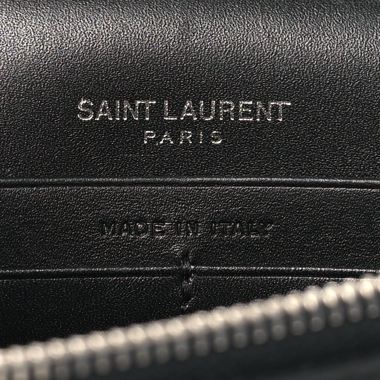 Saint Laurent Smooth Calfskin Classic Monogram Kate Tassel Chain Wallet Black 6 of 10