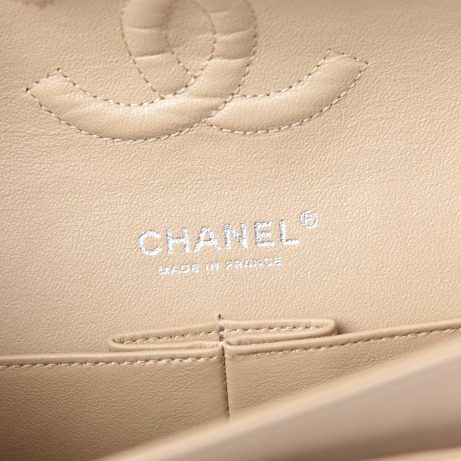 Chanel Lambskin Quilted Medium Double Flap Beige 8 of 11