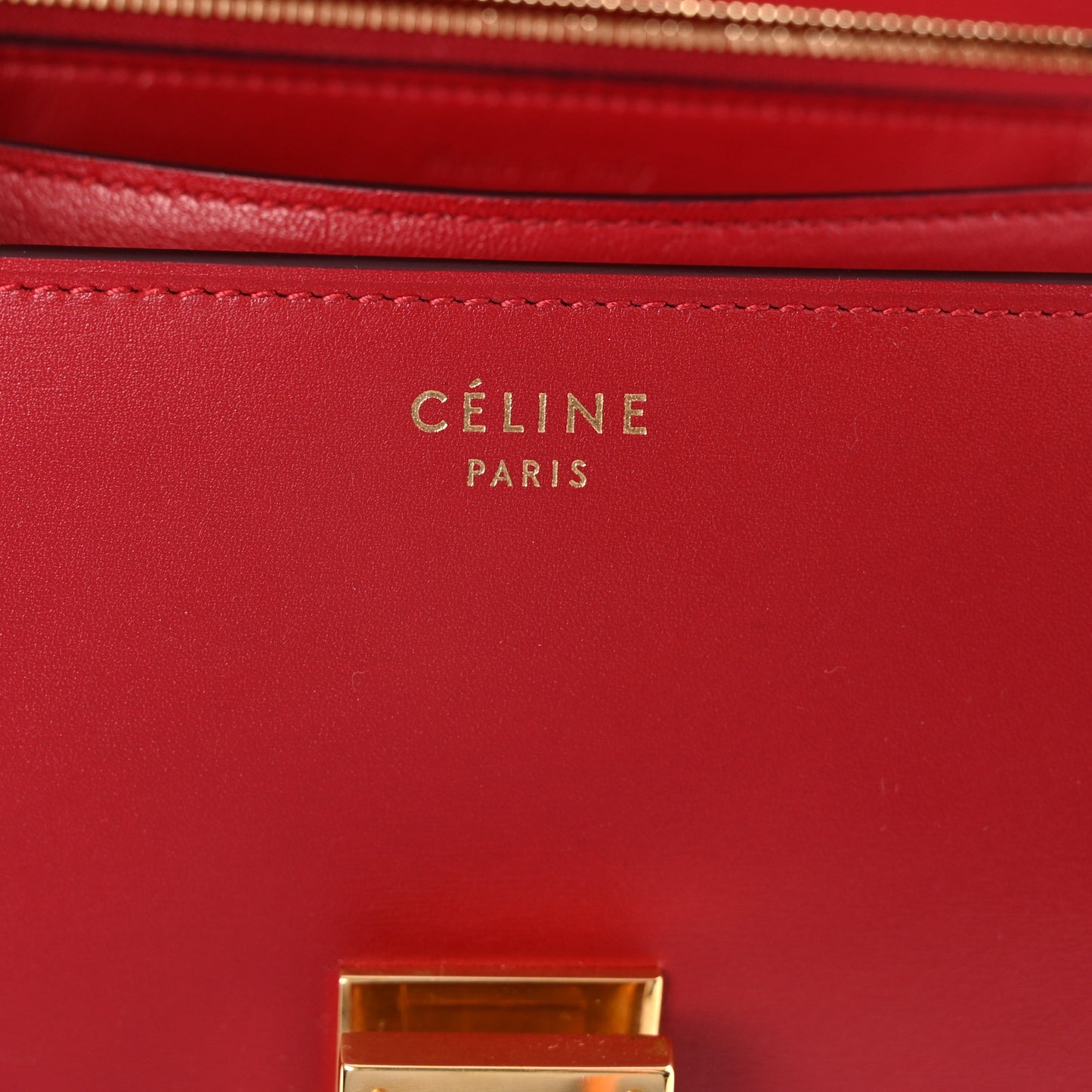 Box Calfskin Medium Classic Box Flap Bag Red