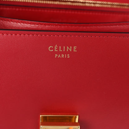 Celine Box Calfskin Medium Classic Box Flap Bag Red 6 of 9