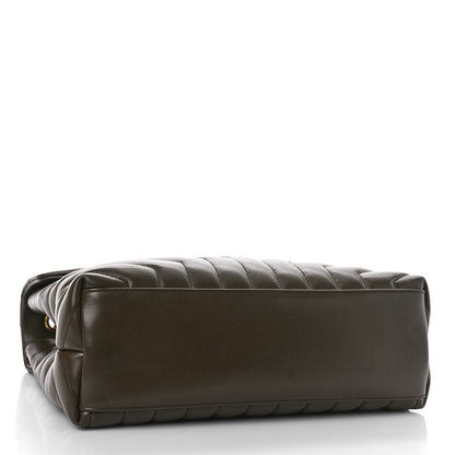 Saint Laurent Calfskin Y Quilted Monogram Medium Loulou Chain Satchel Soil Brown 4 of 8