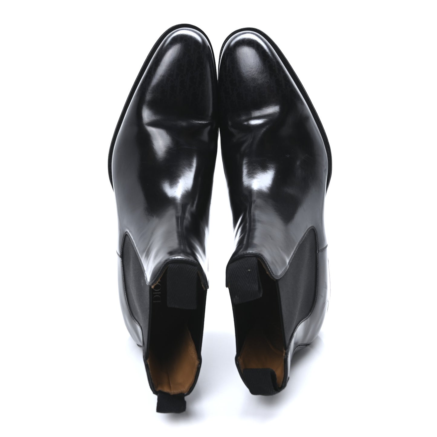 Calfskin Oblique Mens Timeless Chelsea Boots 44 Black