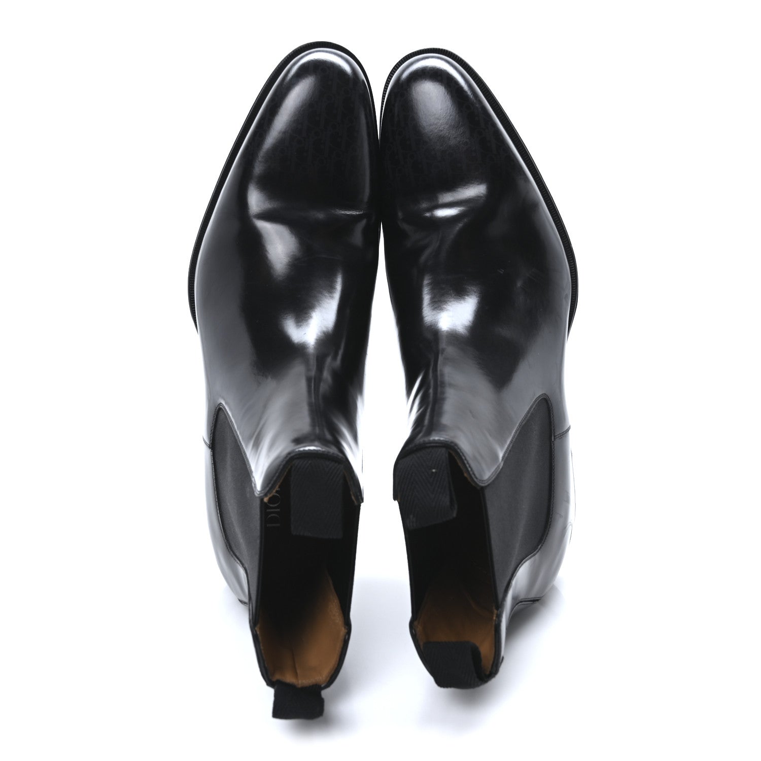 Christian Dior Calfskin Oblique Mens Timeless Chelsea Boots 44 Black 2 of 9