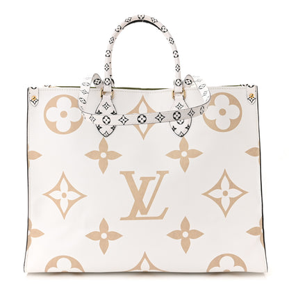 Louis Vuitton Monogram Giant Onthego GM Kaki Beige 1 of 9