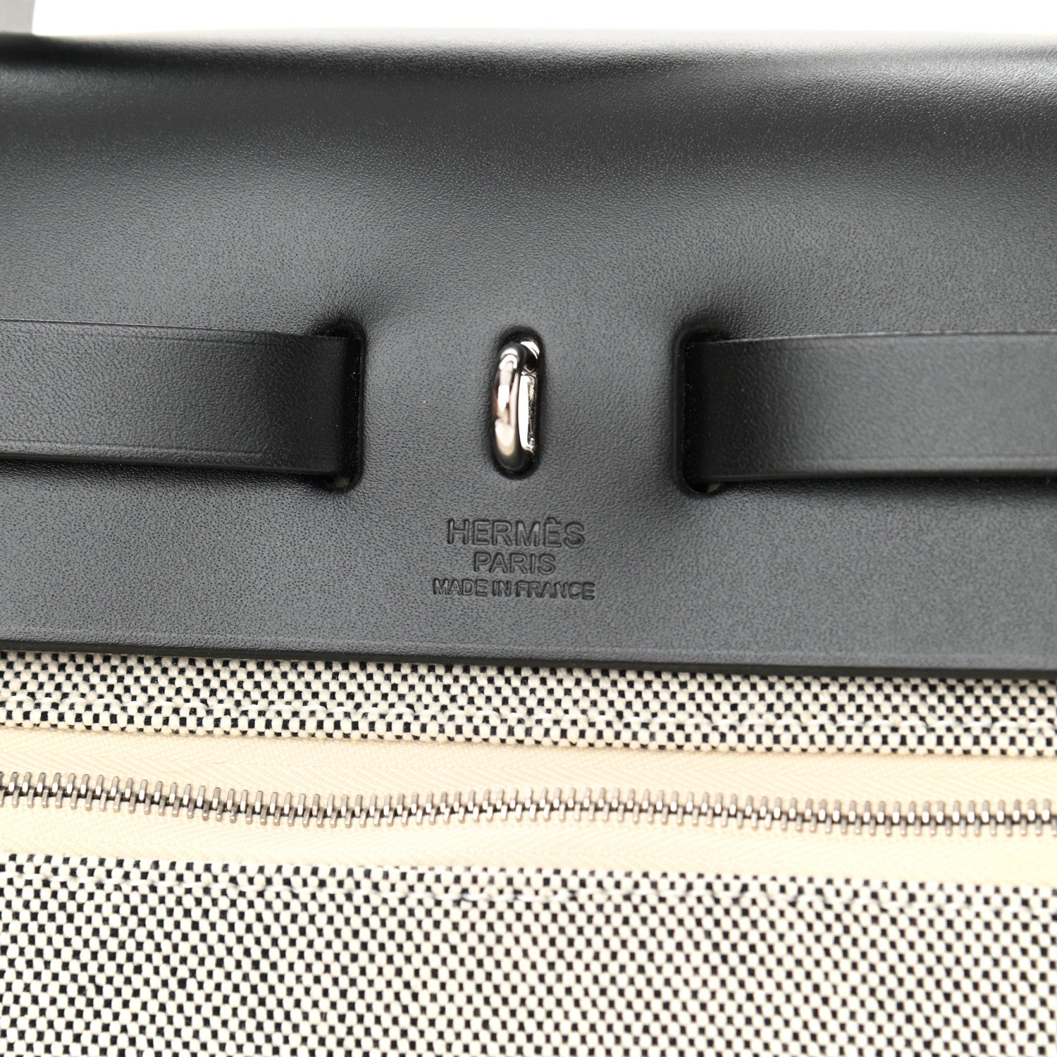 Hermes Vache Hunter Criss Viking Herbag Zip Retourne 31 PM Ecru Black 8 of 14