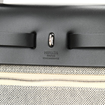 Hermes Vache Hunter Criss Viking Herbag Zip Retourne 31 PM Ecru Black 8 of 14