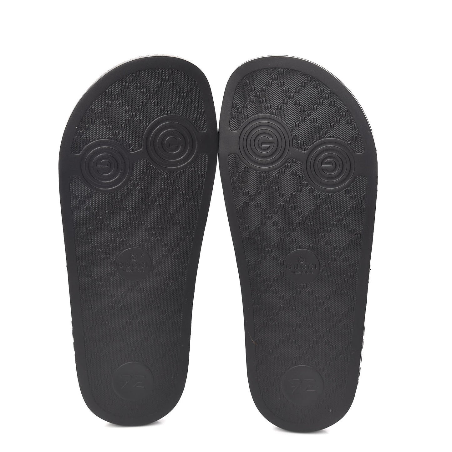 X SEGA Supreme Canvas GUCCY Stars Womens Slide Sandals 37 Black Gold