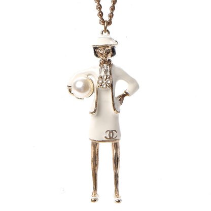 Chanel Coco CC Pendant Necklace Gold 4 of 10