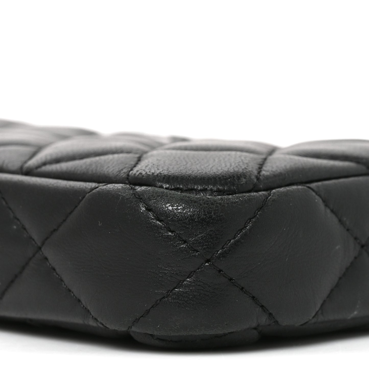 Lambskin Quilted Small Clutch With Chain Black