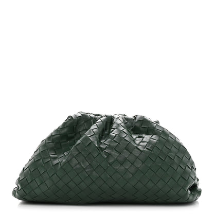 Bottega Veneta Nappa Maxi Intrecciato The Pouch Oversized Clutch Raintree 1 of 12