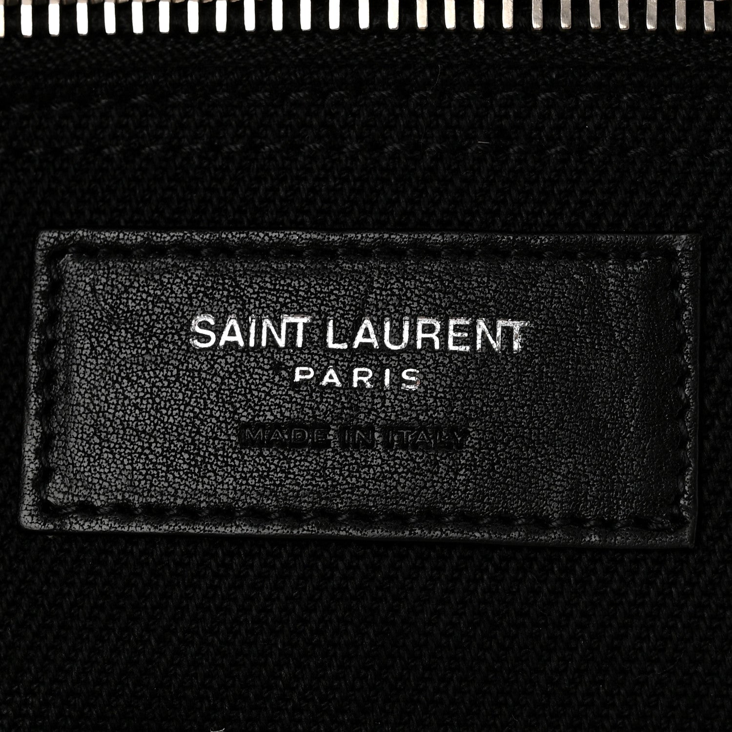 Saint Laurent Linen Calfskin Rive Gauche Tote Black 6 of 10